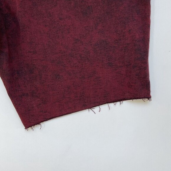 Guess Men's Slim Denim Shorts Destroy Super Stretch Dye Red Comfort Size 40 - Picture 7 of 7